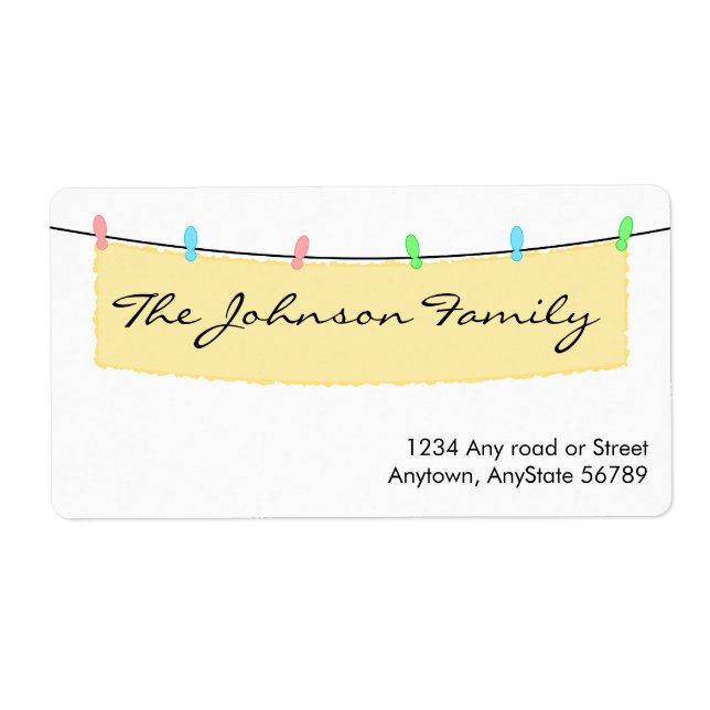 Etiqueta de dirección de banner (Frente)