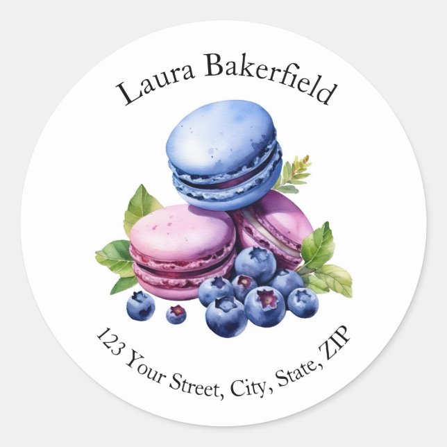 Etiqueta de dirección de Blueberry Mauve Blue Maca (Anverso)