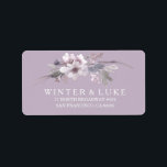 Etiqueta de dirección de Boda de color morado flor<br><div class="desc">Etiqueta de la dirección de devolución del Boda de color morado floral para la colección visite la tienda Nicho y Nest Diseño cortesía de: https://www.etsy.com/shop/SmallHouseBigPony</div>