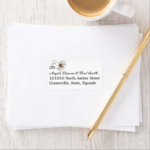 Etiqueta de dirección de boda para RSVP Rosa
