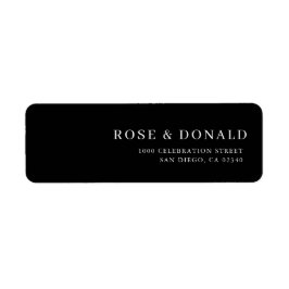 Etiqueta de dirección de boda personalizada minima