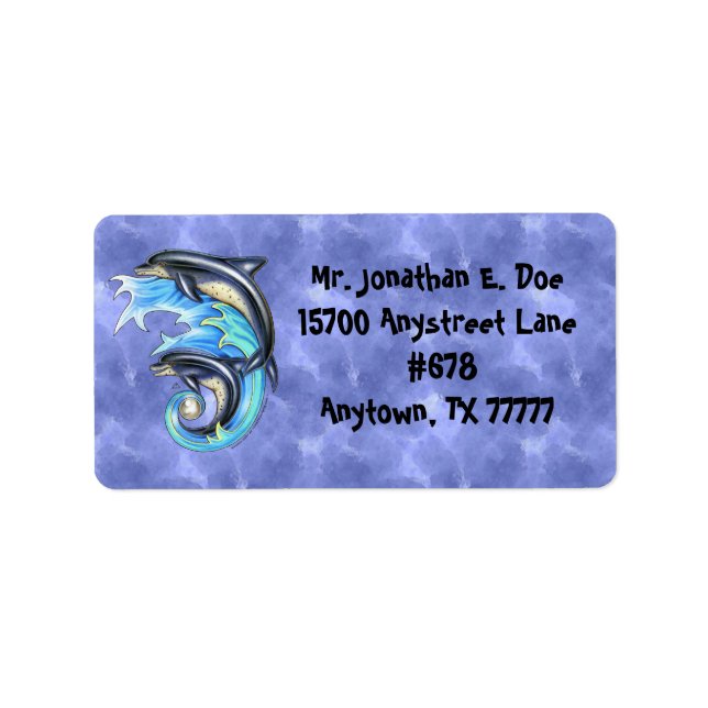 Etiqueta de dirección de brisa y bronce (Frente)