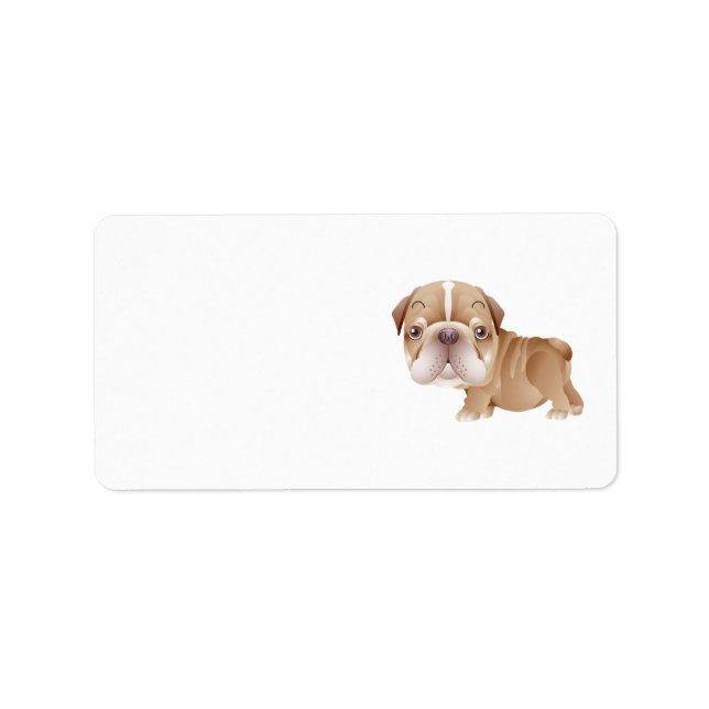 Etiqueta de dirección de bulldog (Frente)