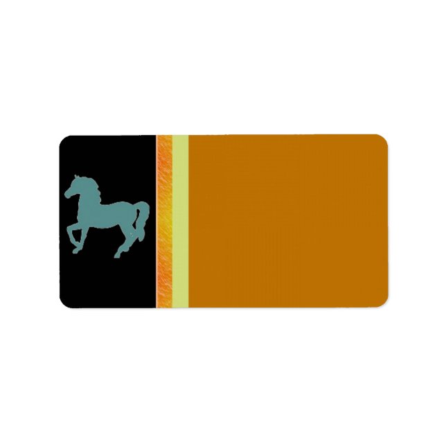 Etiqueta de dirección de caballo (Frente)