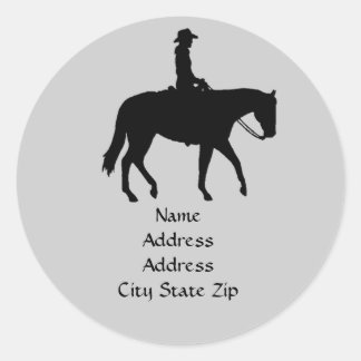 Etiqueta de dirección de caballo