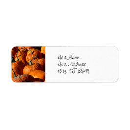 Etiqueta de dirección de calabazas