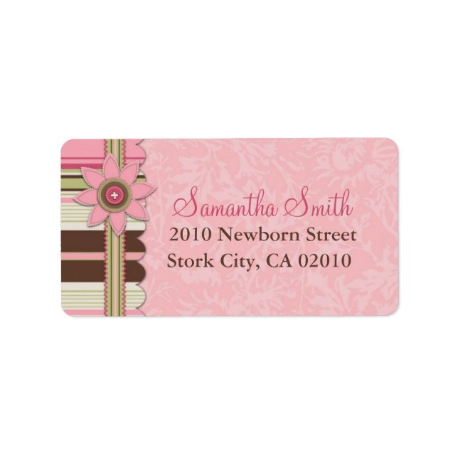 Etiqueta de dirección de Chica G (Frente)