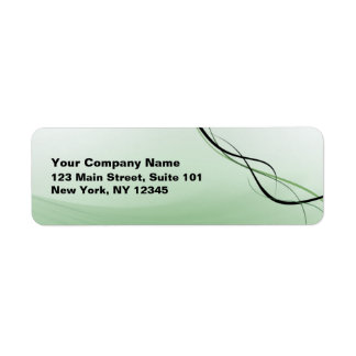 Etiqueta de dirección de cinta verde