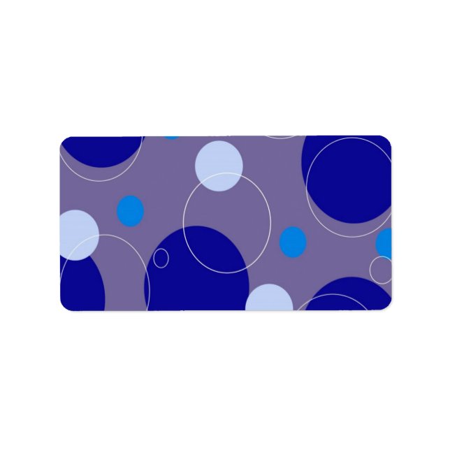 Etiqueta de dirección de círculo retro (Frente)
