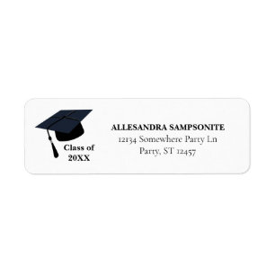 Etiqueta de dirección de clase negra de Gorra de g