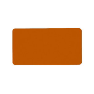 Etiqueta de dirección de color naranja quemado