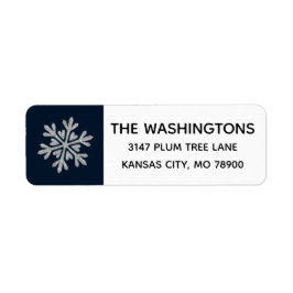 Etiqueta de dirección de copo de nieve