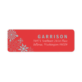 Etiqueta de dirección de copo de nieve