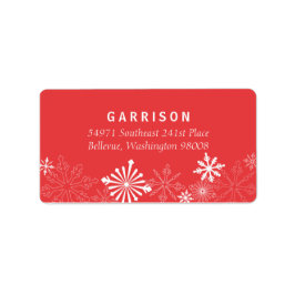 Etiqueta de dirección de copo de nieve