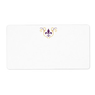 Etiqueta de dirección de correo de Fleur de Lis