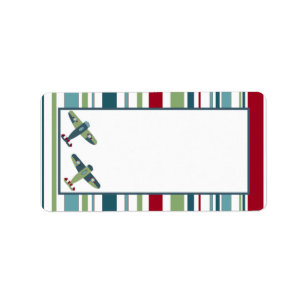 Etiqueta de dirección de correo del avión WW