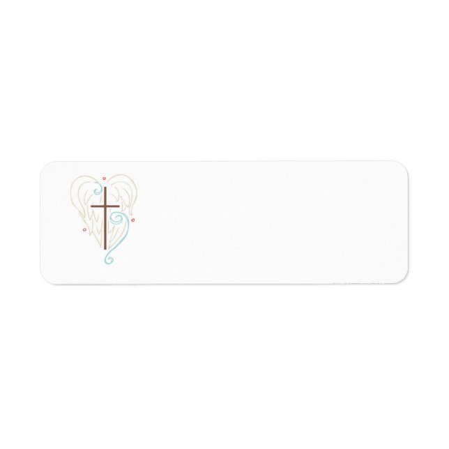 etiqueta de dirección de cruces y alas (Frente)