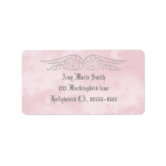Etiqueta de dirección de cumpleaños Angel Wing Swe