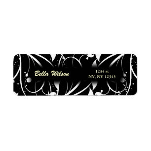 etiqueta de dirección de damasco