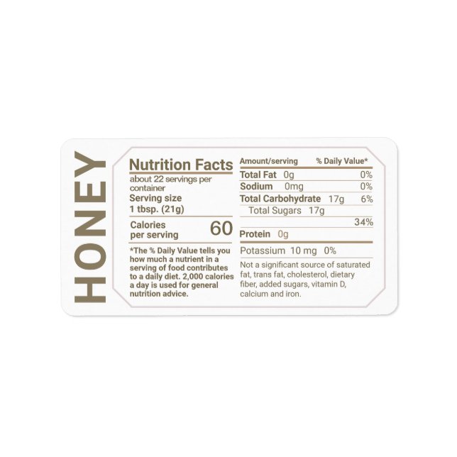 Etiqueta de dirección de datos de nutrición de mie (Frente)