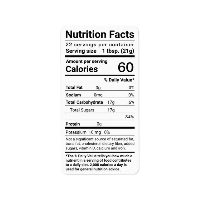 Etiqueta de dirección de datos de nutrición de mie (Frente)