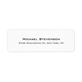 Etiqueta de dirección de devolución blanca especia