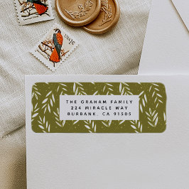 Etiqueta de dirección de devolución botánica de Gr