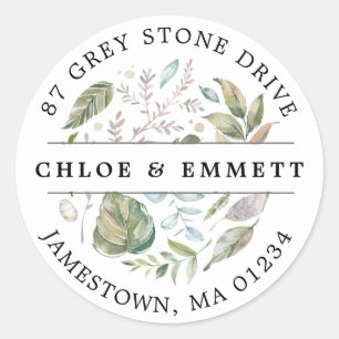 Etiqueta de dirección de devolución botánica rusa