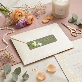 Etiqueta de dirección de devolución Calla Lilies d