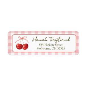 Etiqueta de dirección de devolución Cherry Sweet