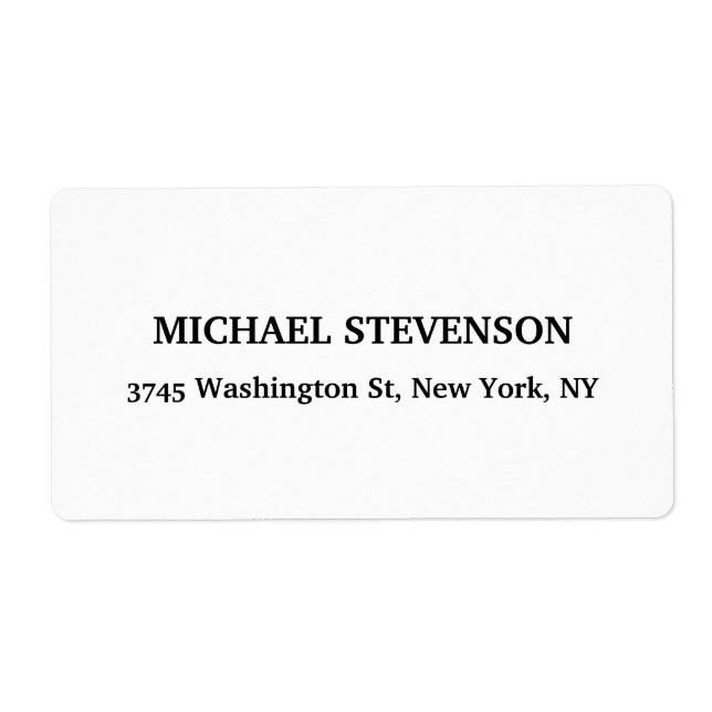 Etiqueta de dirección de devolución clásica especi (Frente)