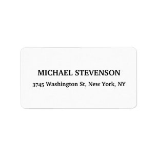 Etiqueta de dirección de devolución clásica especi