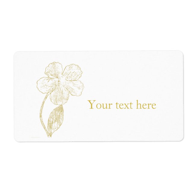 Etiqueta de dirección de devolución con boceto flo (Frente)