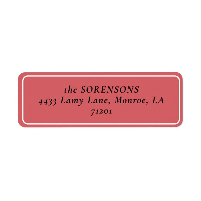 Etiqueta de dirección de devolución con borde blan (Frente)