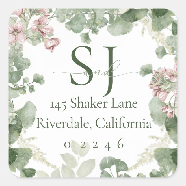 Etiqueta de dirección de devolución con marco suav (Anverso)