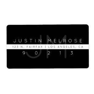 Etiqueta de dirección de devolución contemporánea 