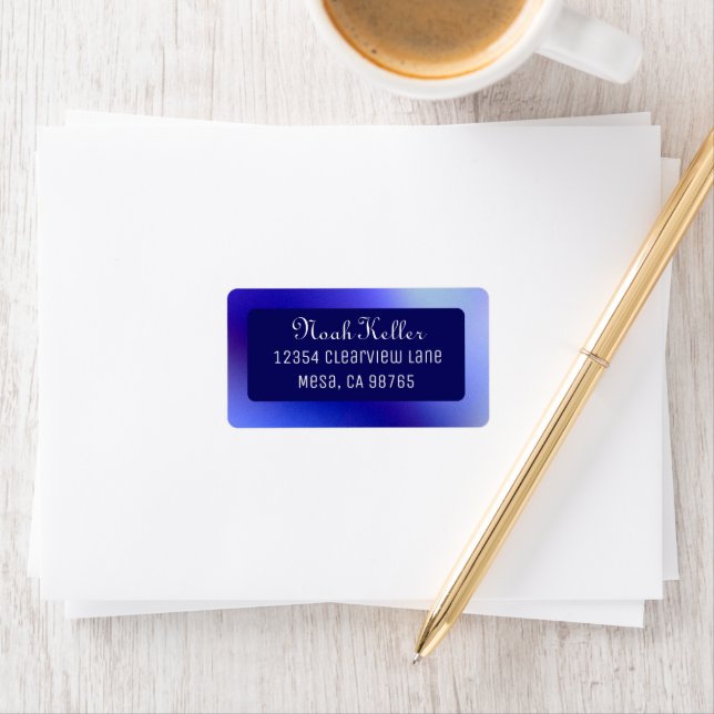 Etiqueta de dirección de devolución contemporánea  (In situ)