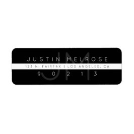 Etiqueta de dirección de devolución contemporánea 