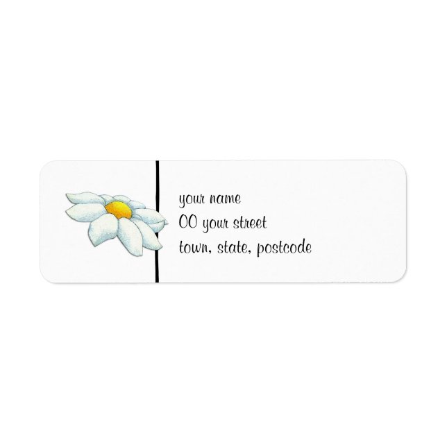 Etiqueta de dirección de devolución Daisy 2 (Frente)