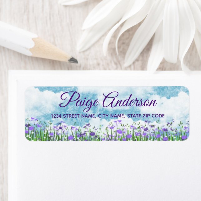 Etiqueta de dirección de devolución de acuarelas d (In situ)