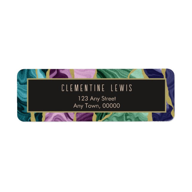 Etiqueta de dirección de devolución de agendas de  (Frente)