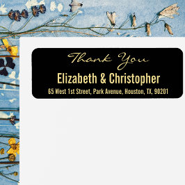 Etiqueta de dirección de devolución de agradecimie