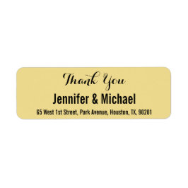 Etiqueta de dirección de devolución de agradecimie