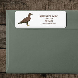 Etiqueta de dirección de devolución de águila dora