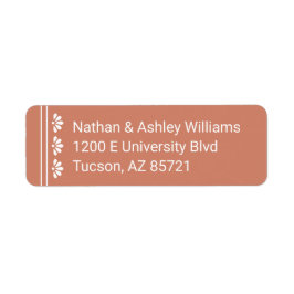 Etiqueta de dirección de devolución de algodón de 