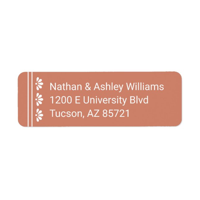 Etiqueta de dirección de devolución de algodón de  (Frente)