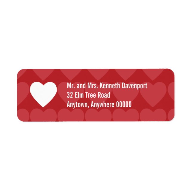 Etiqueta de dirección de devolución de amor repeti (Frente)