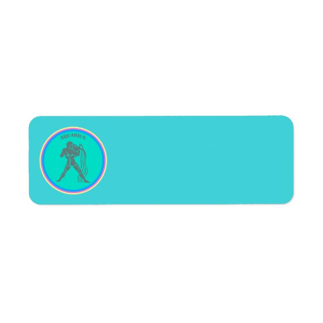 Etiqueta de dirección de devolución de Aquarius (Frente)