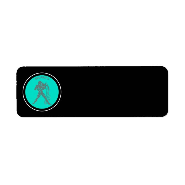 Etiqueta de dirección de devolución de Aquarius (Frente)