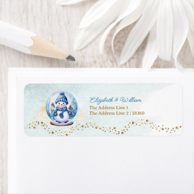 Etiqueta de dirección de devolución de Baby Shower (In situ)